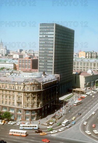 Intourist hotel in moscow, ussr, 1978.