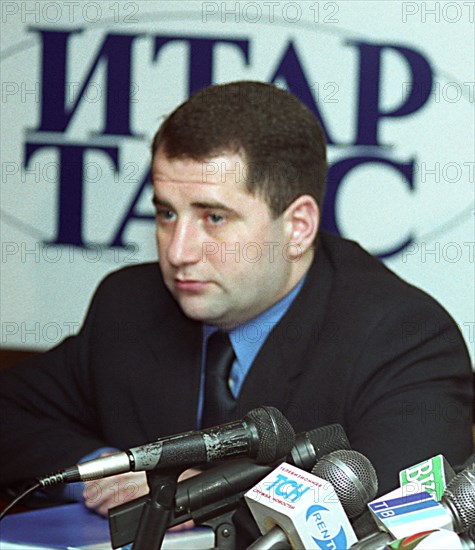 Moscow, russia, november 13 2002: former deputy governor of ivanovo region mikhail babich - aged 33 - is appointed head of the chechen government by decree of the head of the administration of the chechen republic.