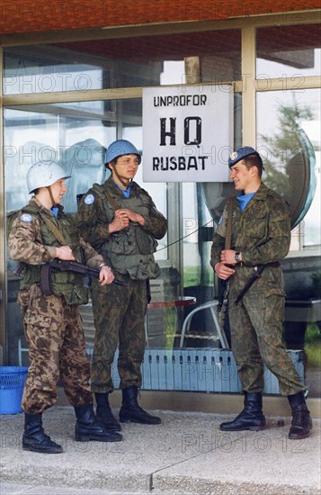 Russian un peacekeeping troops in yugoslavia, march 1993.