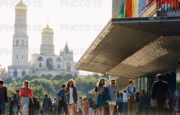 Steet scene in moscow, russia.