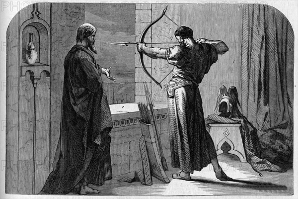 Religion The Holy Bible. Joash shot arrows out of the window under elisha comand