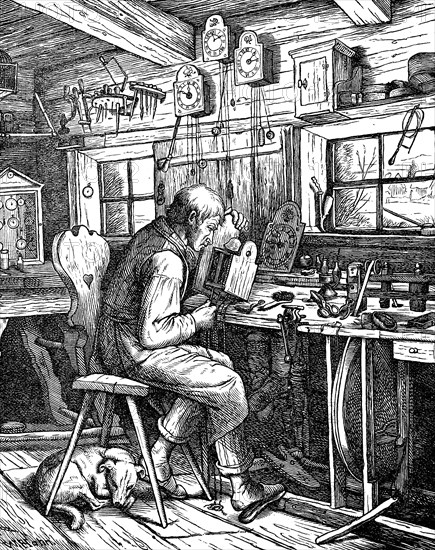 Workshop Of A Watchmaker In The Black Wood Forest