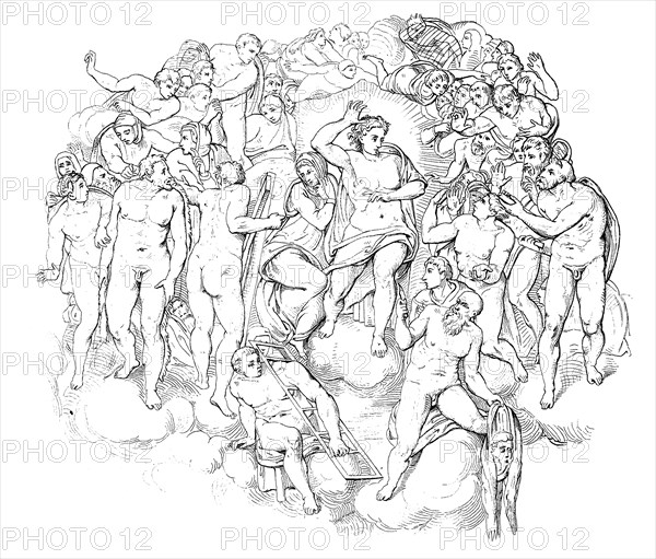 Groups Of Blessed At The Last Judgment