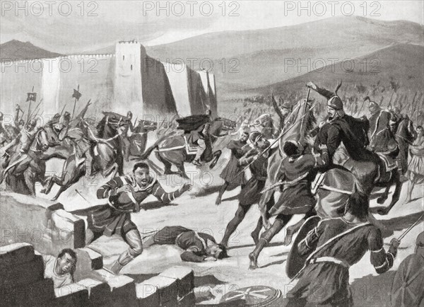 The defeat of the  Kutrigurs  by Belisarius at the battle of Melantias