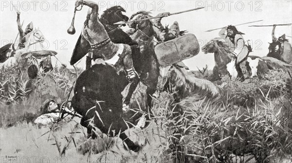 A Scythian warrior attacking his enemies