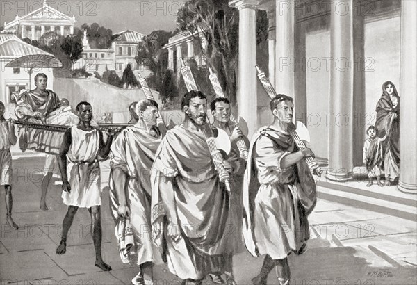 Lictors carrying fasces