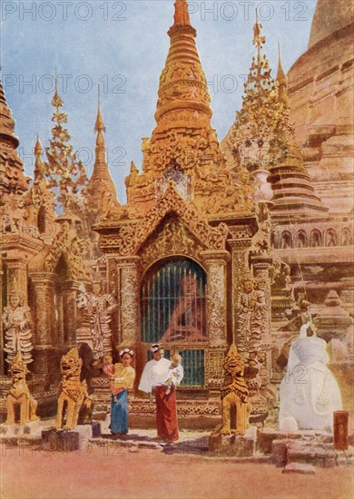 The Shwedagon Pagoda officially named Shwedagon Zedi Daw and also known as the Great Dagon Pagoda and the Golden Pagoda