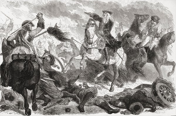 Prince Eugene of Savoy at the conquest of Belgrade 1717