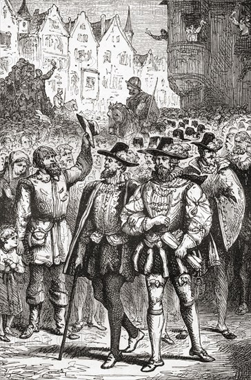 The procession of the petitioning nobles