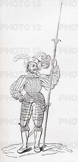 Suit of ribbed and engraved armour