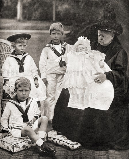 Queen Victoria and her great grand-children