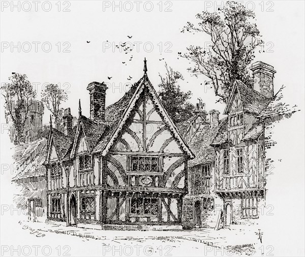 An old half- timbered house in Castle Street