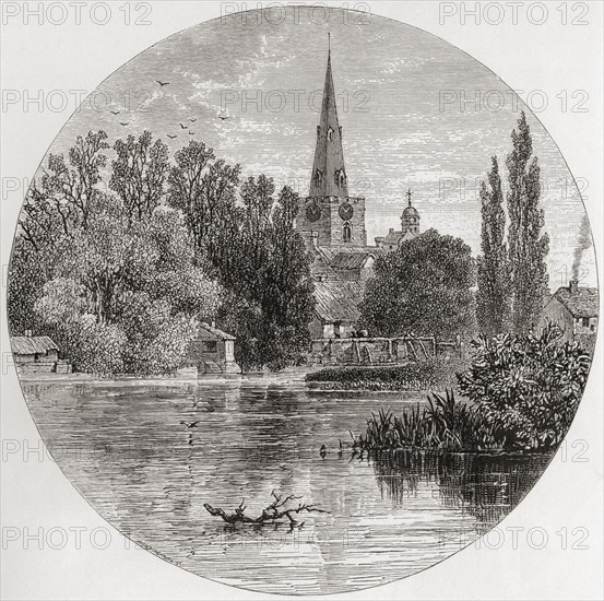 St Paul's Church by the River Great Ouse, Bedford, Bedfordshire, England