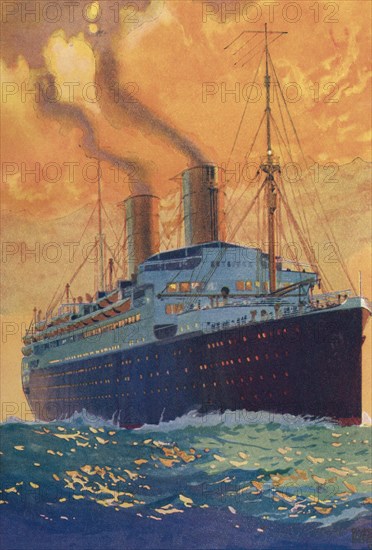 An ocean going liner in the 1920's