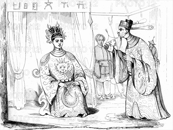 Vietnam emperor ( old conchinchina ) and cambodia deputy, james cook travels 1835