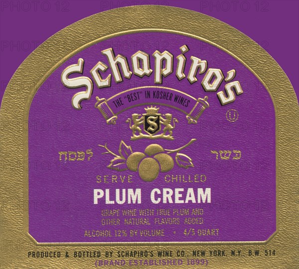 Schapiro's Plum Cream Wine