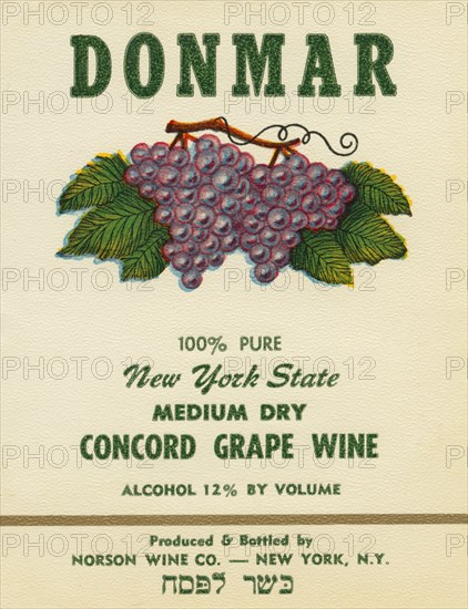 Donmar Medium Dry Concord Grape Wine