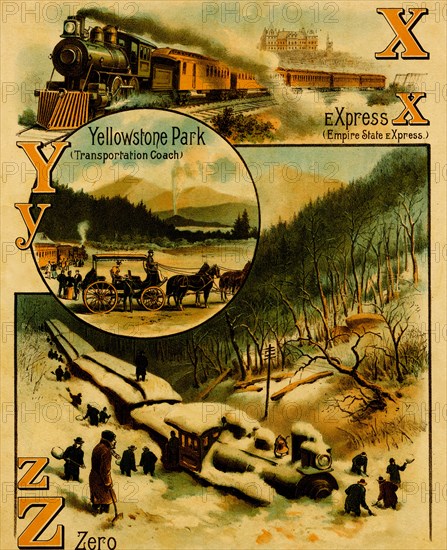 Railroad ABC - X is for Express, Y for Yellowstone Park, & Z is for Zero