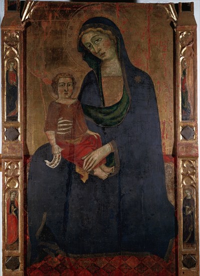 Madonna with child.