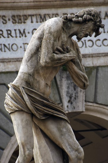 Milvian bridge over the Tiber riber.