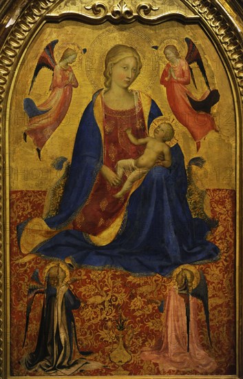 Madonna and Child with Four angels.