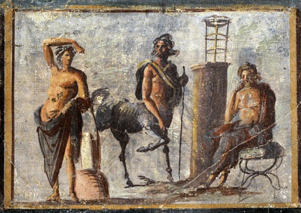 Apollo, the centaur Chiron and Asclepius.