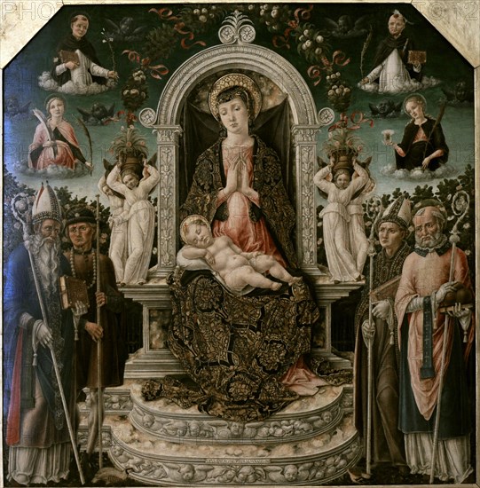 Virgin with the Child with Saint Augustine, Saint Roch, Saint Louis of Toulouse and Saint Nicholas of Bari.