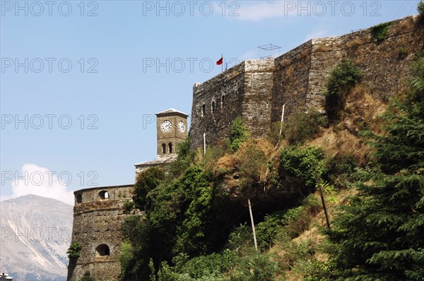 Gjirokaster, Castle, 18th century and the clock tower.