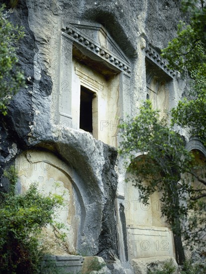 Turkey. Asia Minor. Termessos. Necropolis. Rock-cut tombs.