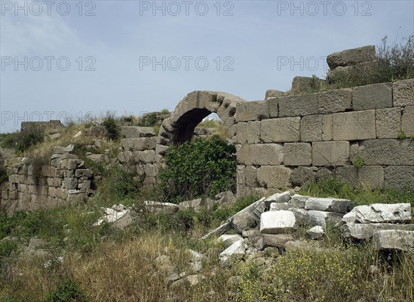 Walls. Acropolis area. Anatolia.