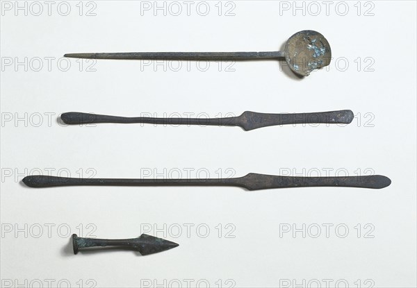 Roman period. Spain. Catalonia. Tools of Bronze. From Empuries city. Archaeological Museum of Girona.