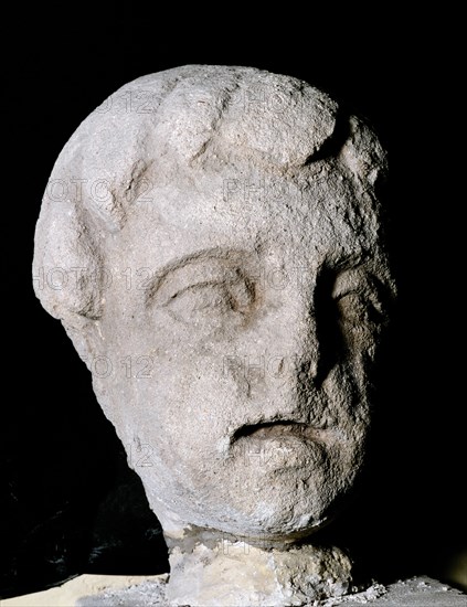 Roman art. Head child. Julio-Claudian dynastry. From Merida. Spain.