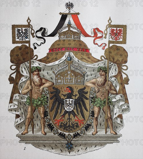 emperor's coat of arms and crown of german emperors  /  Kaiserwappen und Krone der deutschen Kaiser