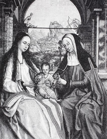 Maria with the child next to the holy Anna by Quentin Massys