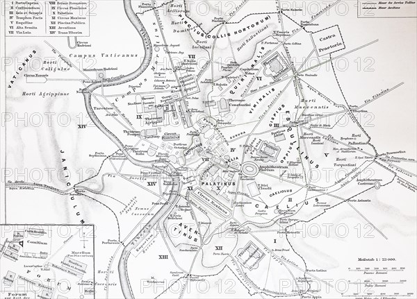 map of the historical Rome