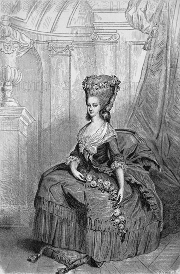 Costume painting from the time of Louis XVI