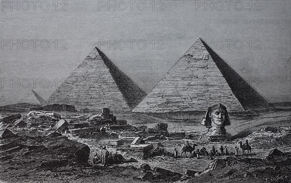 The pyramids of Giza and the Sphinx