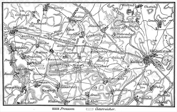 Plan of the battle of Kollin