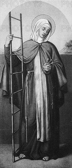 Margaret of Cortona (1247-22. February 1297) was an Italian penitent and was a member of the Third Order of St. Francis of Assisi. She was canonized by the Catholic Church  /  Margareta von Cortona (1247-22. Februar 1297) war eine italienische Büßerin und war Mitglied im Dritten Orden des heiligen Franz von Assisi. Sie wurde von der katholischen Kirche heilig gesprochen