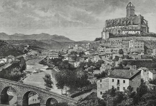 View of the town taken from the "Pont Vell"