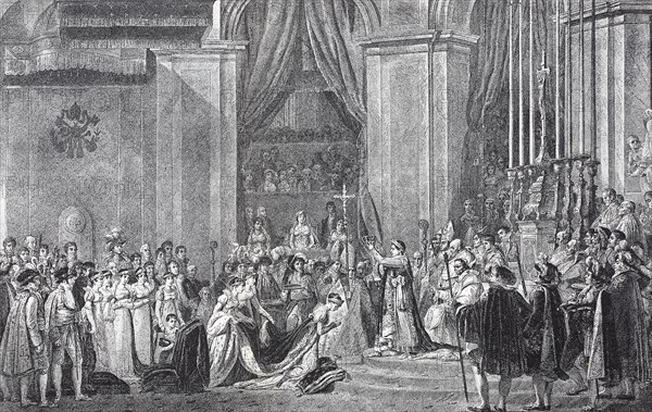 The Coronation of Napoleon and Josephine in Notre Dame in Paris on 2 December 1804 France