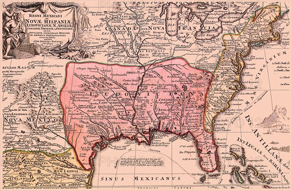 Missisippi River Map, 1723