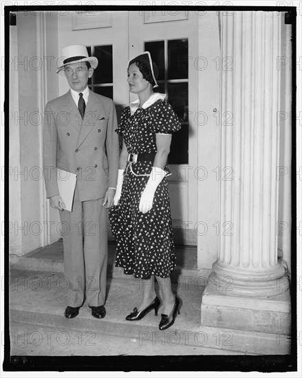 Former New York Mayor and Mrs. Walker, callers at White House, 1937