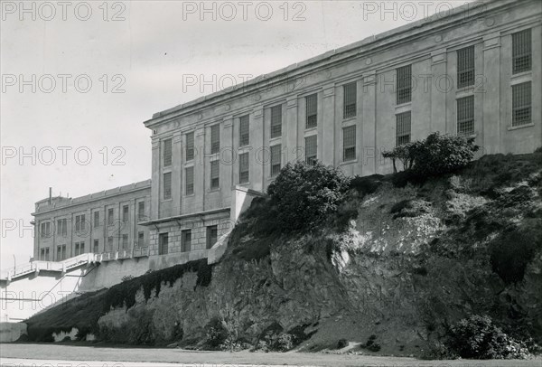 Alcatraz Island, San Francisco, California, circa 1940 - South West Side of the Prison complex