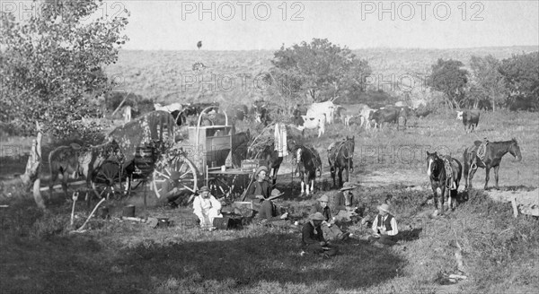 Mess scene on 'round up'  1887-1892.