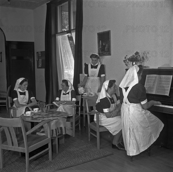 1940s Nursing School (possibly in the Netherlands) Date October 14, 1947.