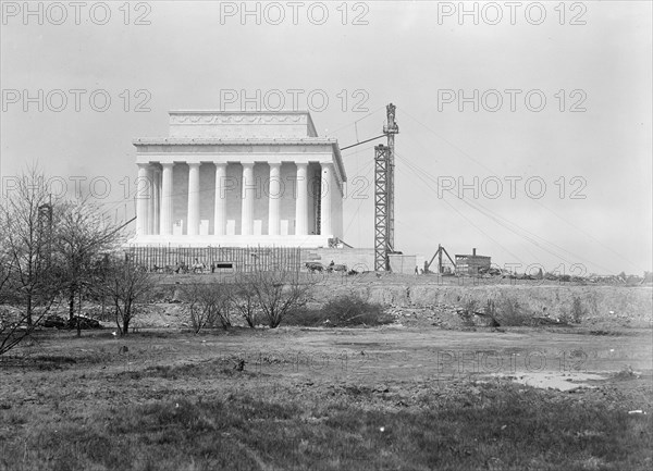 Washington D.C. History - Lincoln Memorial under construction circa 1916.