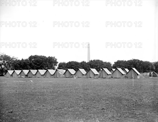 Tents errected at the Boy Scout Jamboree in Washington D.C. circa 1937.