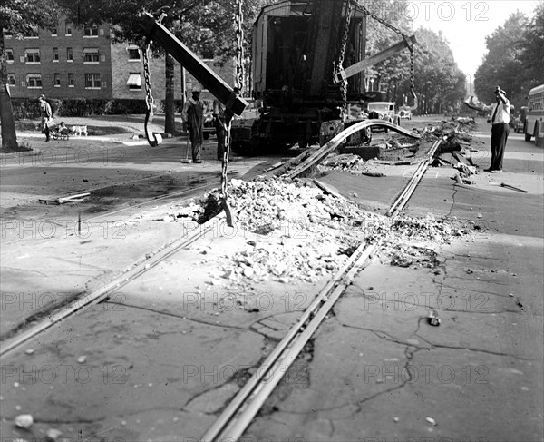 Streetcar Track removal circa 1935.