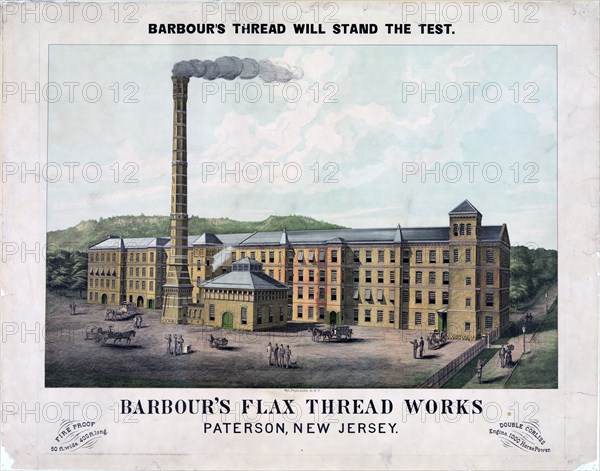 Barbour's flax thread works. Patterson, New Jersey.